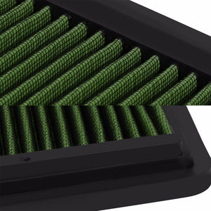 Reusable Green High Flow Drop-In Panel Air Filter For Honda 03-07 Accord 3.0L V6-Performance-BuildFastCar