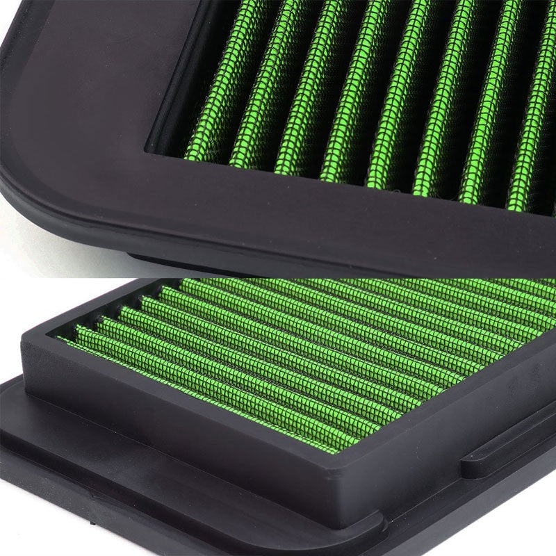Green Washable/Reusable OE Drop-In Panel Air Filter For 03-08 Pontiac Vibe-Performance-BuildFastCar