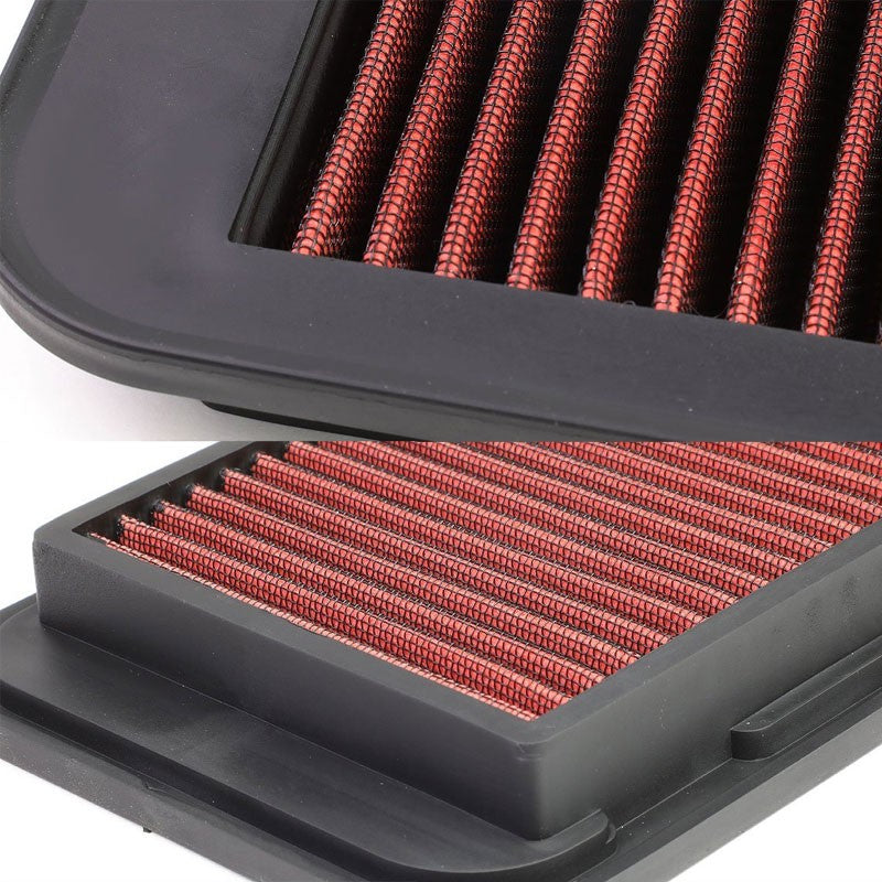 Red High Flow Washable/Reuse Drop-In Panel Air Filter For 09-10 Lotus Exige-Performance-BuildFastCar