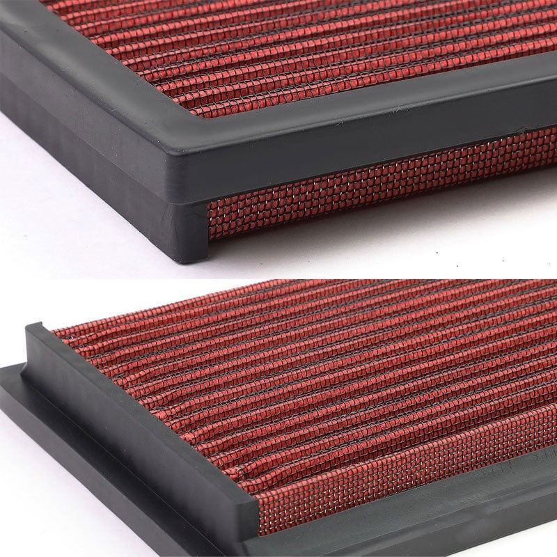 Red High Flow Washable/Reuse Drop-In Panel Air Filter For 87-97 Wrangler 2.5/4.0-Performance-BuildFastCar