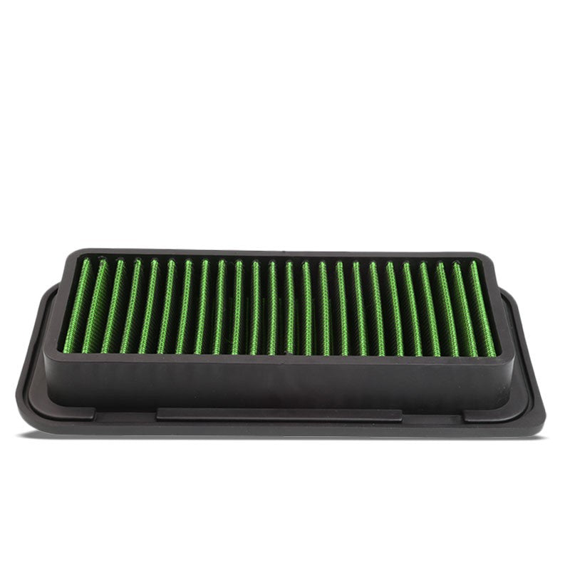 Green High Flow Washable/Reuse Drop-In Panel Air Filter For 00-05 Toyota Echo-Performance-BuildFastCar