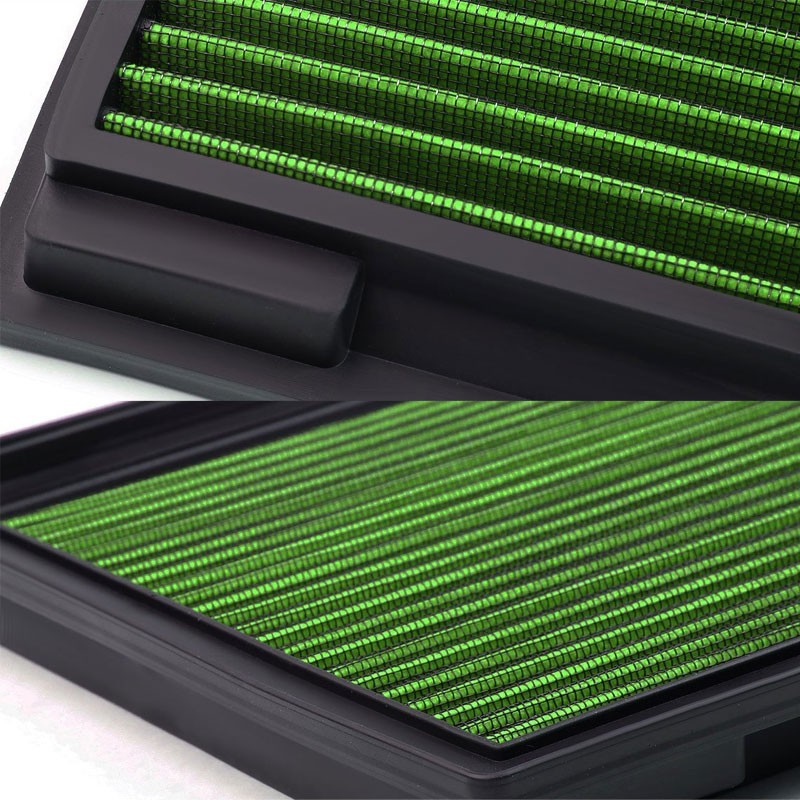 Green Washable/Reusable Airbox Drop-In Panel Air Filter For 93-98 Grand Cherokee-Performance-BuildFastCar