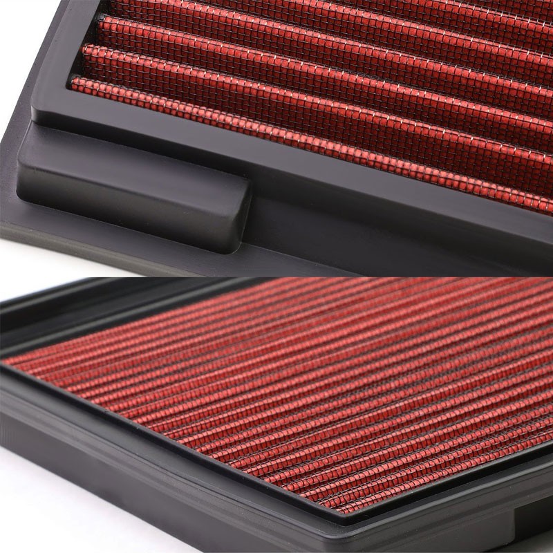 Red Washable/Reusable Airbox Drop-In Panel Air Filter For 93-98 Grand Cherokee-Performance-BuildFastCar