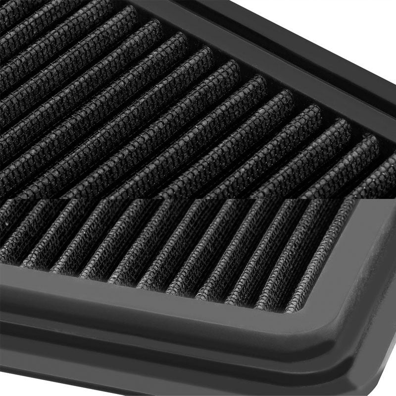 Reusable Black High Flow Drop-In Panel Air Filter For Mazda 11-14 2 1.5L 4-DR-Performance-BuildFastCar