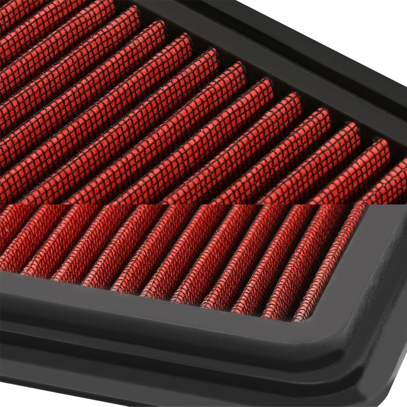Reusable Red High Flow Drop-In Panel Air Filter For Mazda 11-14 2 1.5L 4-DR-Performance-BuildFastCar