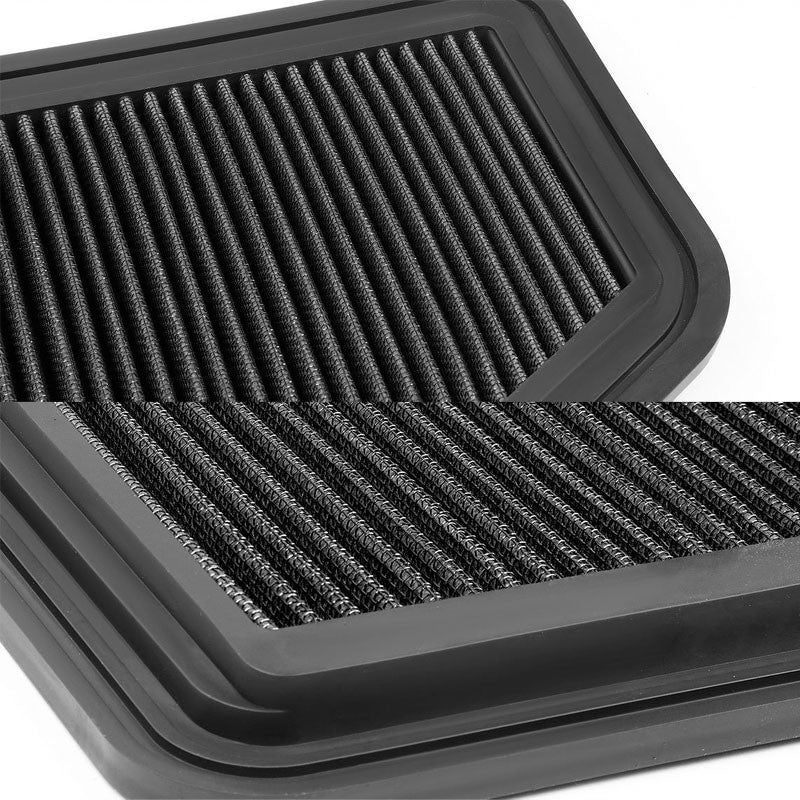 Black High Flow Washable/Reusable Drop-In Panel Air Filter For 08-09 Pontiac G8-Performance-BuildFastCar