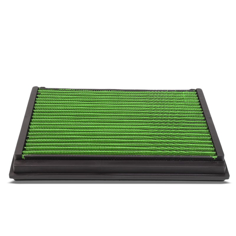 Green High Flow Washable/Reusable Drop-In Panel Air Filter For 05-11 Volvo S40-Performance-BuildFastCar