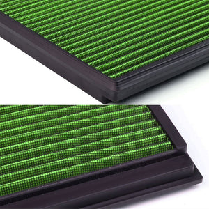 Green High Flow Washable/Reusable Drop-In Panel Air Filter For 05-11 Volvo S40-Performance-BuildFastCar