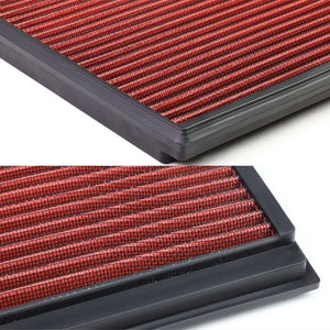 Red High Flow Washable/Reuse Drop-In Panel Air Filter For 06-13 Volvo C70 2.5L-Performance-BuildFastCar