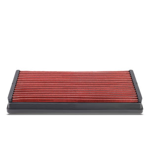Red Washable/Reusable Airbox Drop-In Panel Air Filter For 00-04 Ford Focus 2.0L-Performance-BuildFastCar