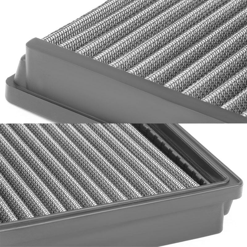 Silver High Flow Washable Drop-In Panel Air Filter For 00-04 Ford Focus 2.0L-Performance-BuildFastCar