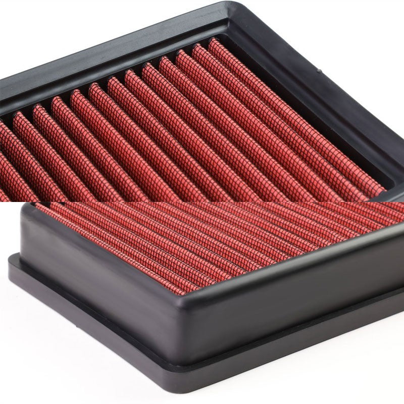 Red High Flow Washable/Reusable Drop-In Panel Air Filter For 12-14 ML550 4.6L-Performance-BuildFastCar