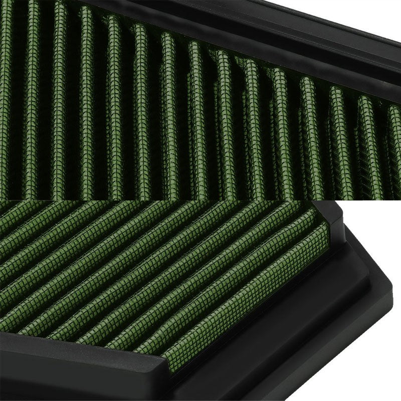 Reusable Green High Flow Drop-In Panel Air Filter For BMW 09-13 328i xDrive 3.0L-Performance-BuildFastCar