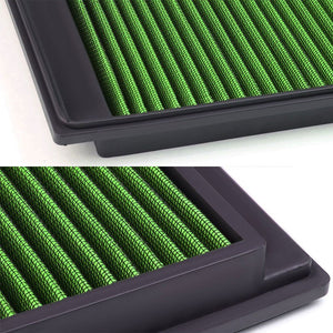 Green High Flow Washable/Reuse Drop-In Panel Air Filter For 05-09 LR3 4.0L/4.4L-Performance-BuildFastCar