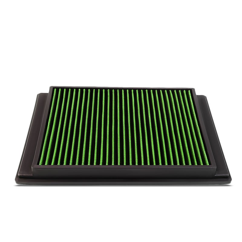 Green High Flow Washable/Reuse Drop-In Panel Air Filter For 05-09 LR3 4.0L/4.4L-Performance-BuildFastCar