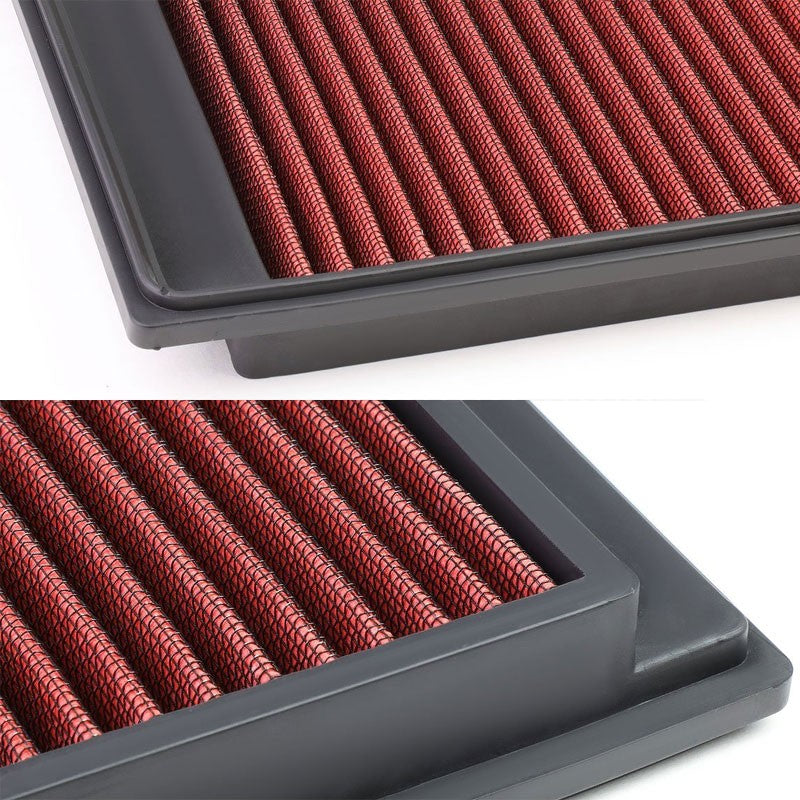 Red High Flow Washable Drop-In Panel Air Filter For 06-09 Range Rover Sport-Performance-BuildFastCar