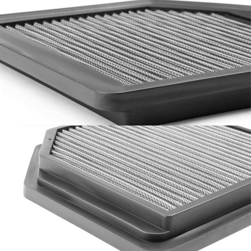 Silver Washable/Reusable Airbox Drop-In Panel Air Filter For 06-11 Civic 1.8L-Performance-BuildFastCar