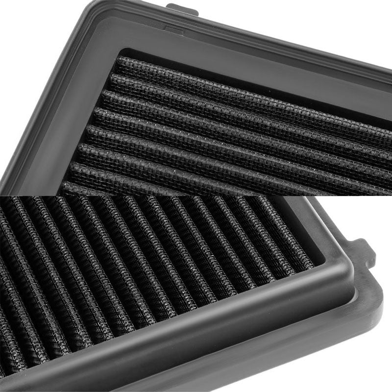 Black High Flow Washable/Reusable Drop-In Panel Air Filter For 12-15 Civic 1.8L-Performance-BuildFastCar