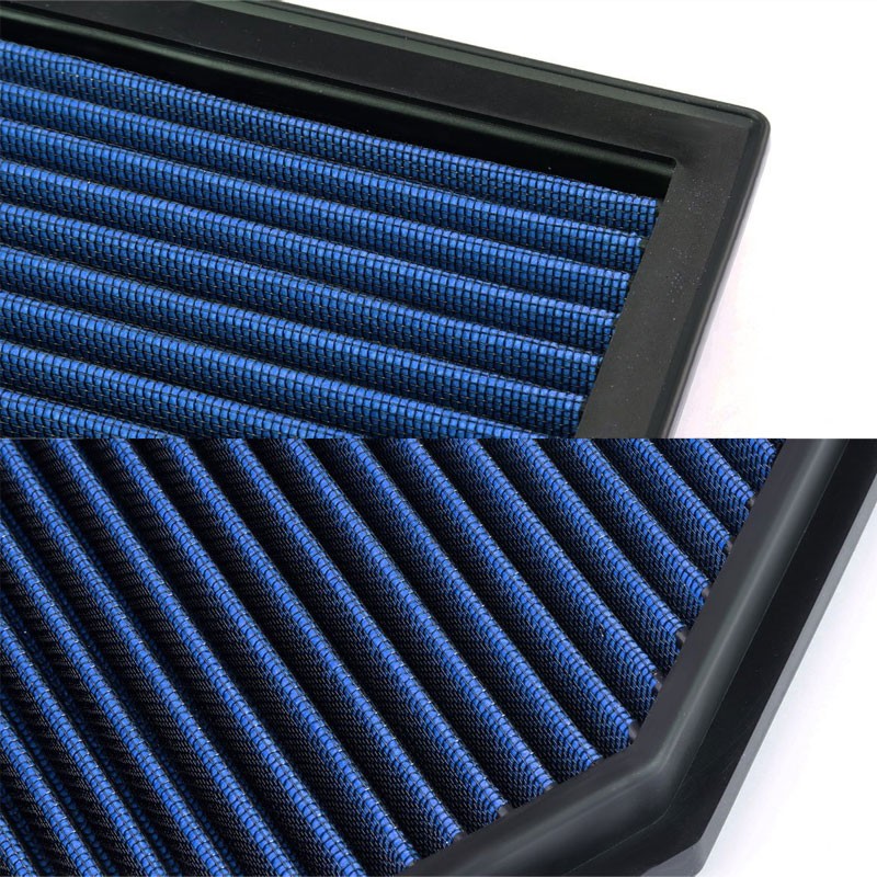 Blue Wash/Reusable Replacement Airbox Drop-In Panel Air Filter For 16-17 IS200t-Performance-BuildFastCar