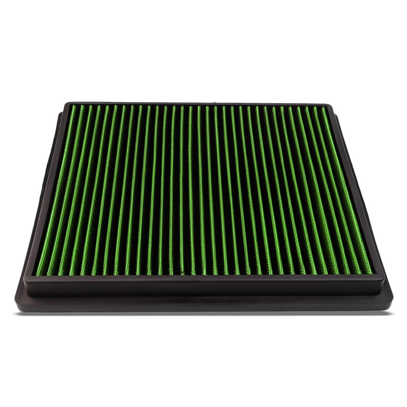 Green High Flow Washable/Reusable AirBox DropIn Panel Air Filter For 13-16 IS350-Performance-BuildFastCar
