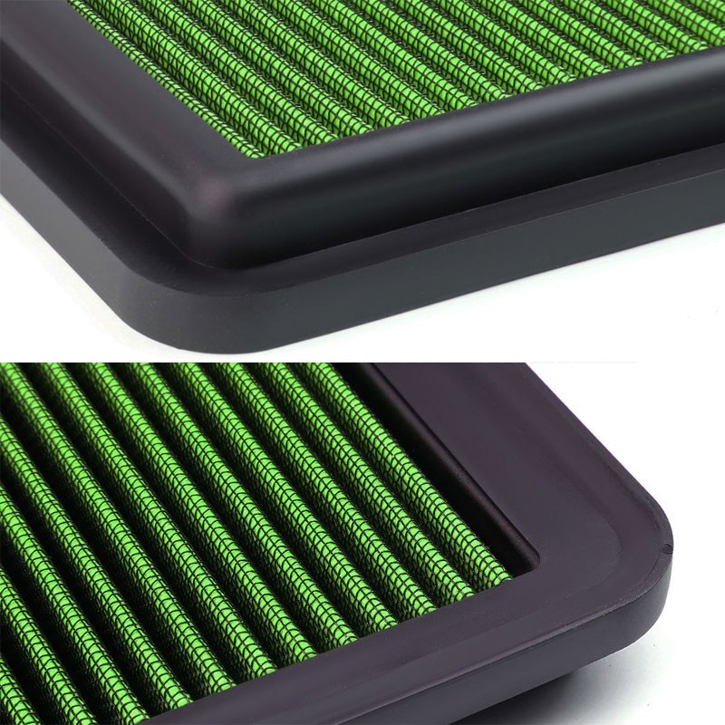 Green High Flow Washable/Reusable Drop-In Panel Air Filter For 14-16 Cadenza-Performance-BuildFastCar