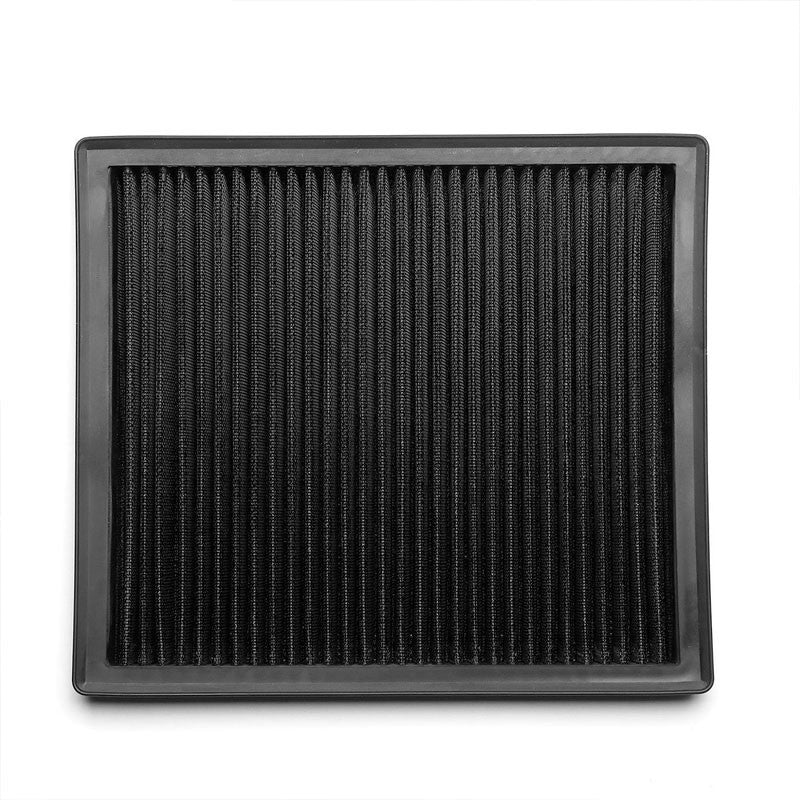 Black High Flow Washable/Reusable Drop-In Panel Air Filter For 11-15 Regal-Performance-BuildFastCar