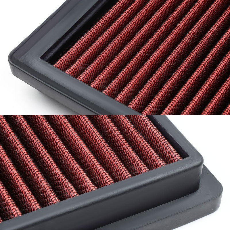 Red High Flow Washable/Reusable AirBox Drop-In Panel Air Filter For 11-15 Regal-Performance-BuildFastCar
