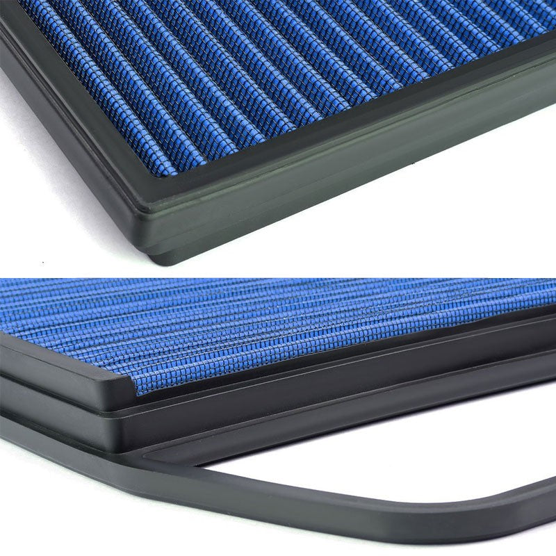 Blue High Flow Washable/Reuse Drop-In Panel Air Filter For 10-14 BMW X6 M 4.4L-Performance-BuildFastCar