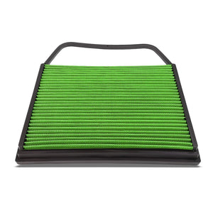 Green High Flow Washable/Reuse Drop-In Panel Air Filter For 09-14 BMW 535i 3.0L-Performance-BuildFastCar