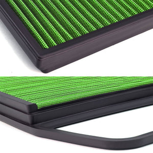 Green High Flow Washable/Reuse Drop-In Panel Air Filter For 09-14 BMW 535i 3.0L-Performance-BuildFastCar