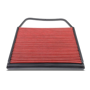 Red High Flow Washable/Reusable Drop-In Panel Air Filter For 11-14 BMW 335i 3.0L-Performance-BuildFastCar