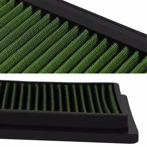 Reusable Green High Flow Drop-In Panel Air Filter For 07-12 Versa/09-14 Cube-Performance-BuildFastCar