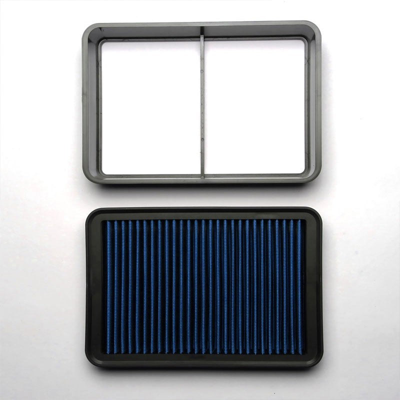 Blue High Flow Washable/Reusable Drop-In Panel Air Filter For 07-13 Outlander-Performance-BuildFastCar