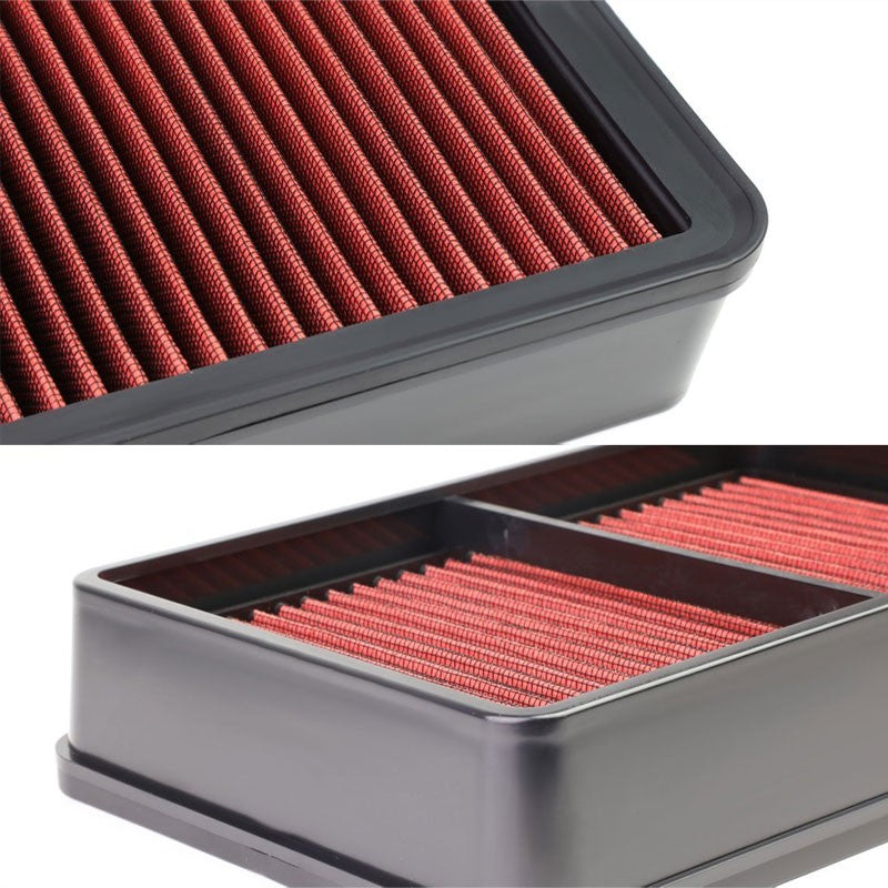 Red Performance Washable Airbox Drop-In Panel Air Filter For 07-13 Outlander-Performance-BuildFastCar
