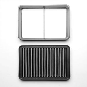 Silver High Flow Washable/Reusable Drop-In Panel Air Filter For 08-15 Lancer-Performance-BuildFastCar