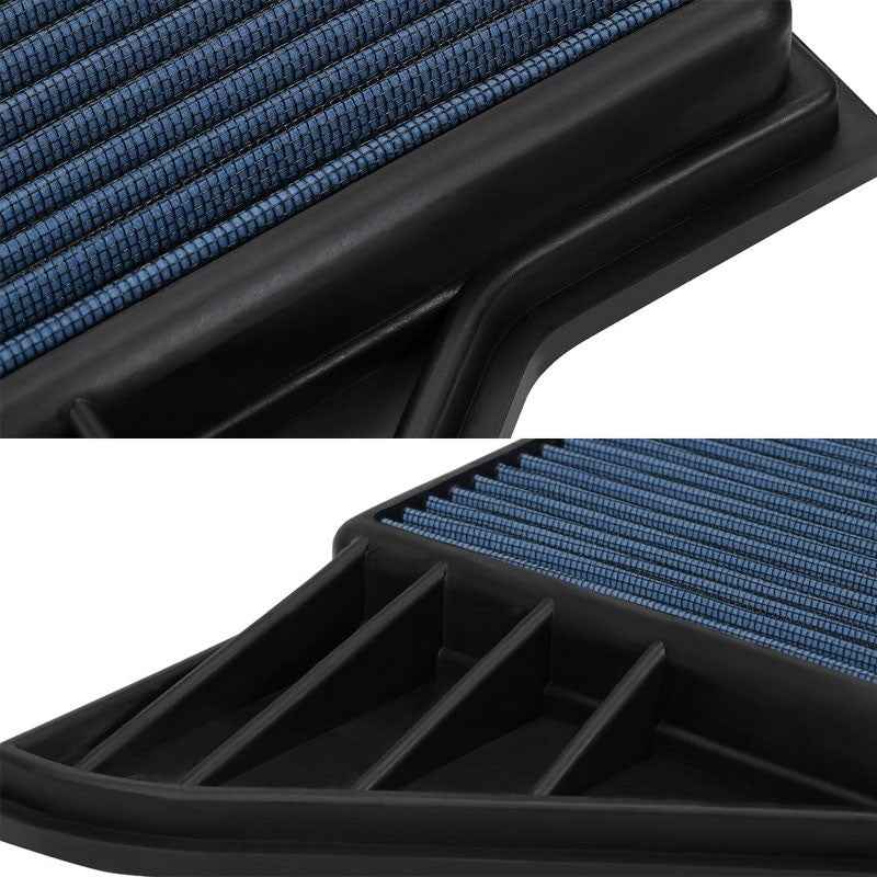 Reusable Blue High Flow Drop-In Air Filter For Mustang 10 4.6L/11-14 3.7/5.0L-Performance-BuildFastCar
