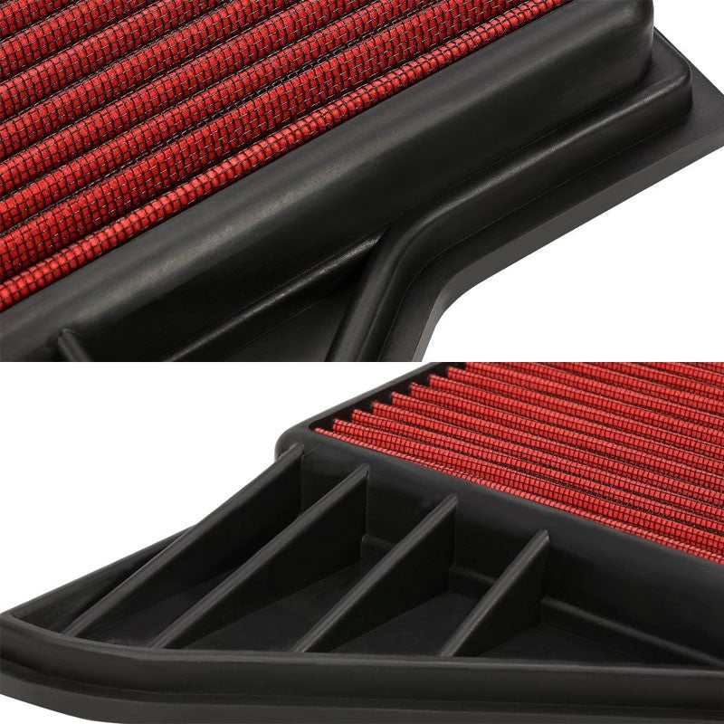 Reusable Red High Flow Drop-In Air Filter For Mustang 10 4.6L/11-14 3.7/5.0L-Performance-BuildFastCar