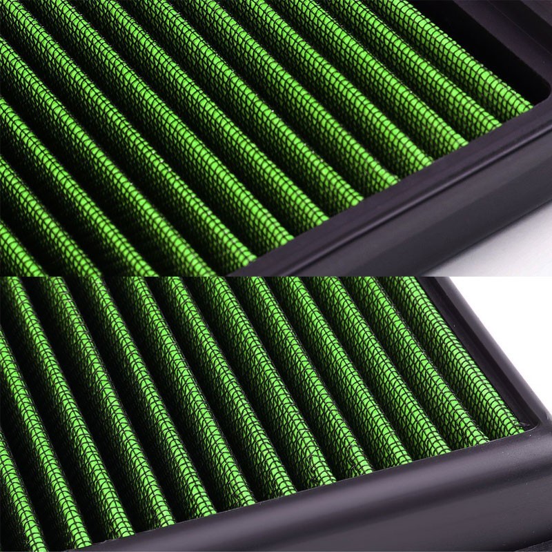 Green High Flow Washable Airbox Drop-In Panel Air Filter For 15-17 X4 3.0L Turbo-Performance-BuildFastCar