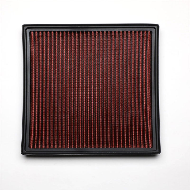 Red High Flow Washable Airbox Drop-In Panel Air Filter For 14-17 X5 3.0L Turbo-Performance-BuildFastCar