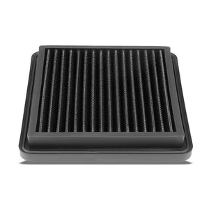 Black High Flow Washable Airbox Drop-In Panel Air Filter For 09-13 Honda FIT 1.5-Performance-BuildFastCar