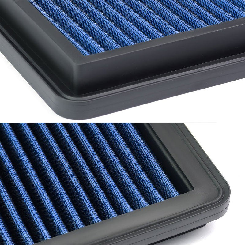 Blue High Flow Washable/Reusable Drop-In Panel Air Filter For 09-13 FIT 1.5L-Performance-BuildFastCar