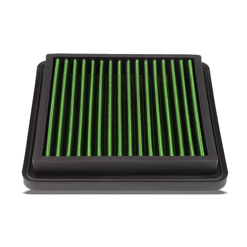 Green High Flow Washable/Reuse Drop-In Panel Air Filter For 09-13 Honda FIT 1.5L-Performance-BuildFastCar