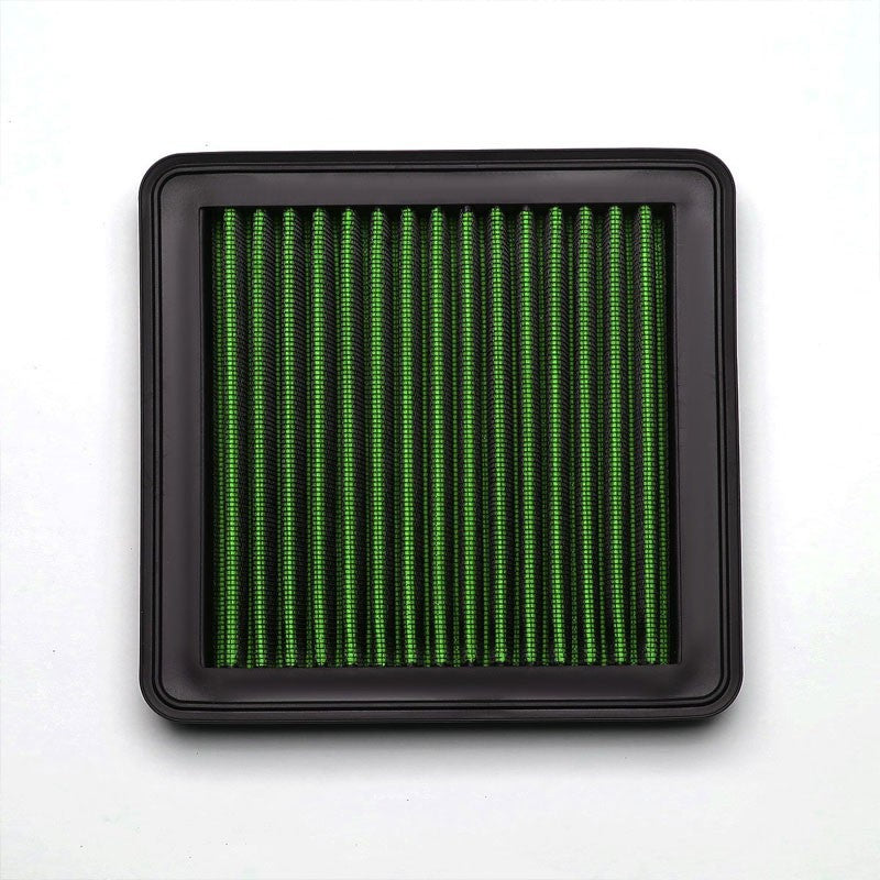 Green High Flow Washable/Reuse Drop-In Panel Air Filter For 09-13 Honda FIT 1.5L-Performance-BuildFastCar