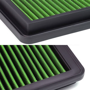 Green High Flow Washable/Reuse Drop-In Panel Air Filter For 09-13 Honda FIT 1.5L-Performance-BuildFastCar