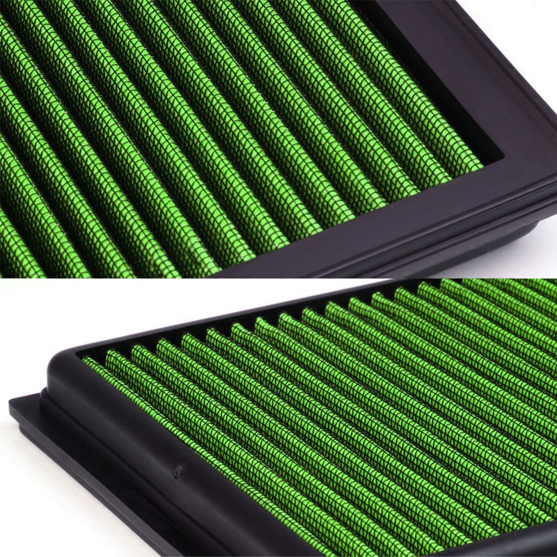 Green Performance Washable/Reuse Airbox Drop-In Panel Air Filter For 11-17 Juke-Performance-BuildFastCar