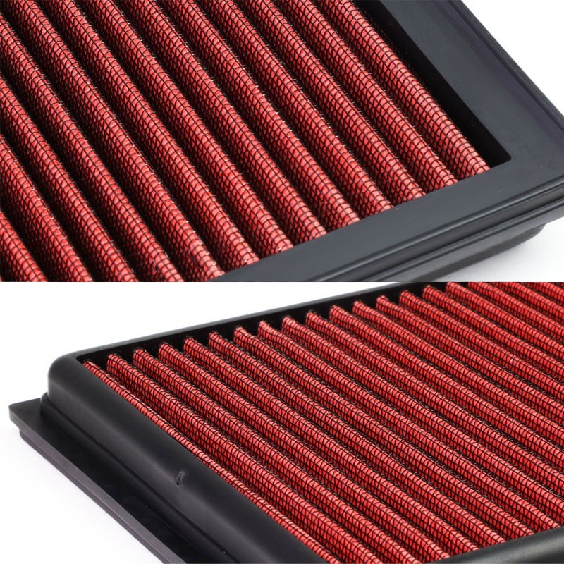 Red Performance Washable/Reuse Airbox Drop-In Panel Air Filter For 08-13 Rogue-Performance-BuildFastCar