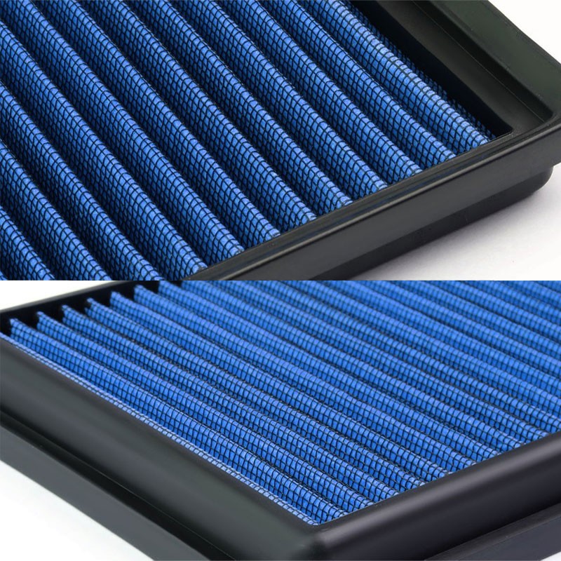 Blue High Flow Washable/Reuse Drop-In Panel Air Filter For 07-11 CLS63 AMG 6.3L-Performance-BuildFastCar