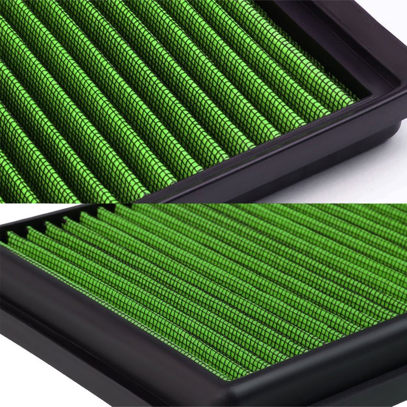 Green High Flow Washable/Reuse Drop-In Panel Air Filter For 07-11 ML63 AMG 6.3L-Performance-BuildFastCar