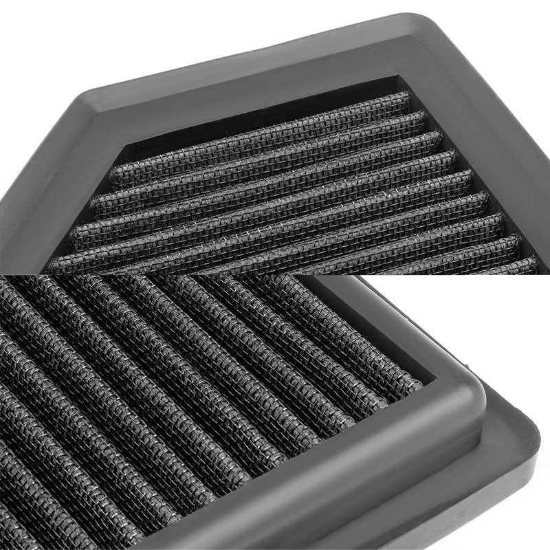 Black High Flow Washable Airbox Drop-In Panel Air Filter For 08-11 Focus 2.0L-Performance-BuildFastCar