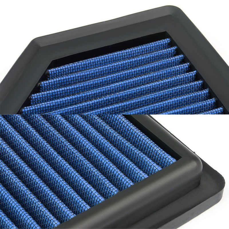 Blue High Flow Washable/Reusable Drop-In Panel Air Filter For 08-11 Focus 2.0L-Performance-BuildFastCar